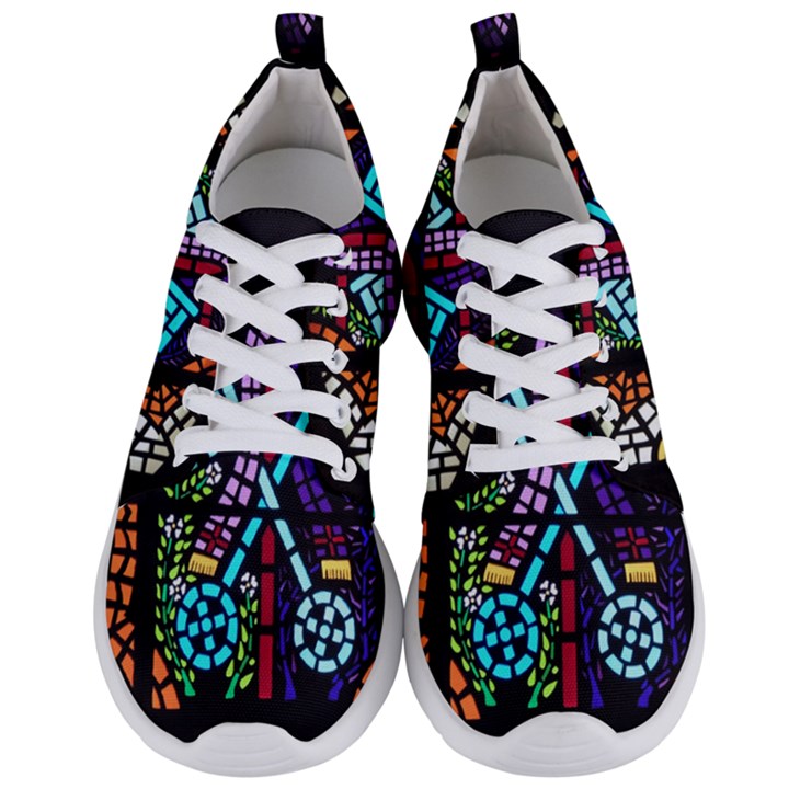 Mosaic Window Rosette Church Glass Men s Lightweight Sports Shoes