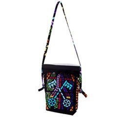 Mosaic Window Rosette Church Glass Folding Shoulder Bag by Pakrebo