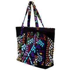 Mosaic Window Rosette Church Glass Zip Up Canvas Bag