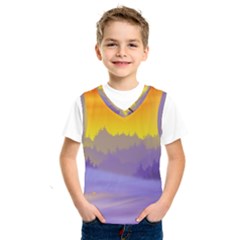 Vector Illustration Winter Sunset Kids  Sportswear by Pakrebo