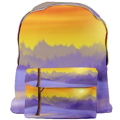 Vector Illustration Winter Sunset Giant Full Print Backpack by Pakrebo