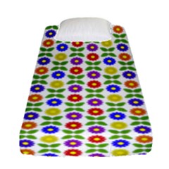 Flowers Colors Colorful Flowering Fitted Sheet (single Size) by Pakrebo