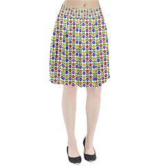 Flowers Colors Colorful Flowering Pleated Skirt by Pakrebo