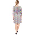 Flowers Colors Colorful Flowering Quarter Sleeve Front Wrap Dress View2