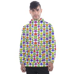 Flowers Colors Colorful Flowering Men s Front Pocket Pullover Windbreaker