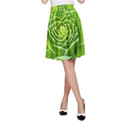 Wurz Houseleek Turmeric Plant A-line Skirt by Pakrebo