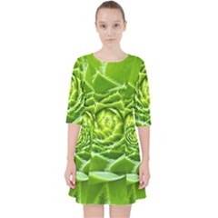 Wurz Houseleek Turmeric Plant Pocket Dress by Pakrebo