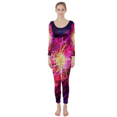 Abstract Cosmos Space Particle Long Sleeve Catsuit by Pakrebo