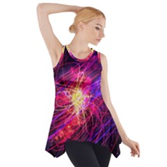 Abstract Cosmos Space Particle Side Drop Tank Tunic by Pakrebo