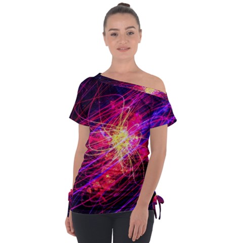 Abstract Cosmos Space Particle Tie-up Tee by Pakrebo