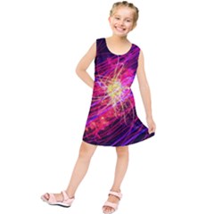 Abstract Cosmos Space Particle Kids  Tunic Dress by Pakrebo