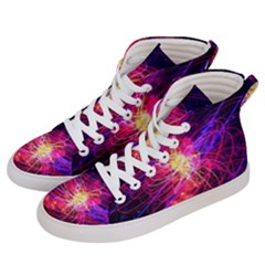 Abstract Cosmos Space Particle Women s Hi-top Skate Sneakers by Pakrebo