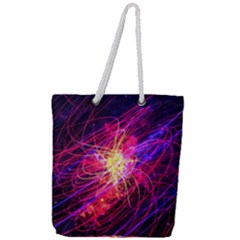 Abstract Cosmos Space Particle Full Print Rope Handle Tote (large) by Pakrebo