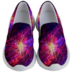 Abstract Cosmos Space Particle Kids  Lightweight Slip Ons by Pakrebo