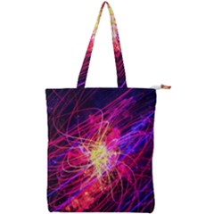 Abstract Cosmos Space Particle Double Zip Up Tote Bag by Pakrebo