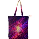 Abstract Cosmos Space Particle Double Zip Up Tote Bag View1