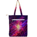 Abstract Cosmos Space Particle Double Zip Up Tote Bag View2