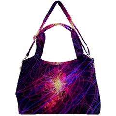 Abstract Cosmos Space Particle Double Compartment Shoulder Bag by Pakrebo