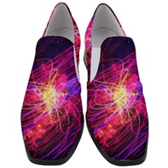 Abstract Cosmos Space Particle Slip On Heel Loafers by Pakrebo