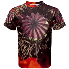 Ornamental Poppies Half Rosette Plant Men s Cotton Tee by Pakrebo