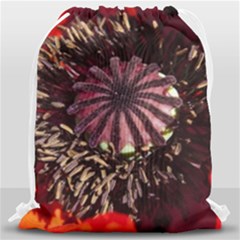 Ornamental Poppies Half Rosette Plant Drawstring Bag (large) by Pakrebo