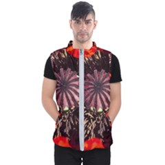 Ornamental Poppies Half Rosette Plant Men s Puffer Vest