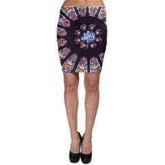 Rosette Stained Glass Window Church Bodycon Skirt