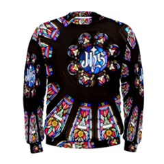 Rosette Stained Glass Window Church Men s Sweatshirt by Pakrebo