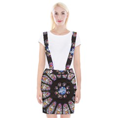 Rosette Stained Glass Window Church Braces Suspender Skirt by Pakrebo