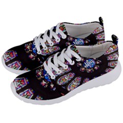 Rosette Stained Glass Window Church Men s Lightweight Sports Shoes by Pakrebo