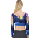 Illustration Vector Winter Sunset Long Sleeve Crop Top View2