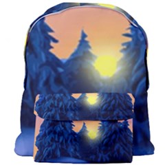 Illustration Vector Winter Sunset Giant Full Print Backpack