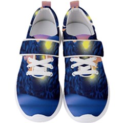 Illustration Vector Winter Sunset Men s Velcro Strap Shoes