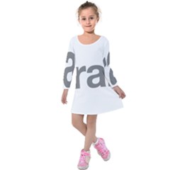 Theranos Logo Kids  Long Sleeve Velvet Dress