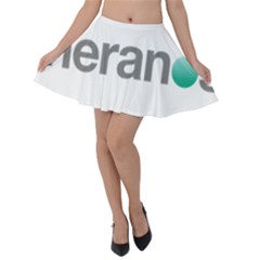 Theranos Logo Velvet Skater Skirt by milliahood