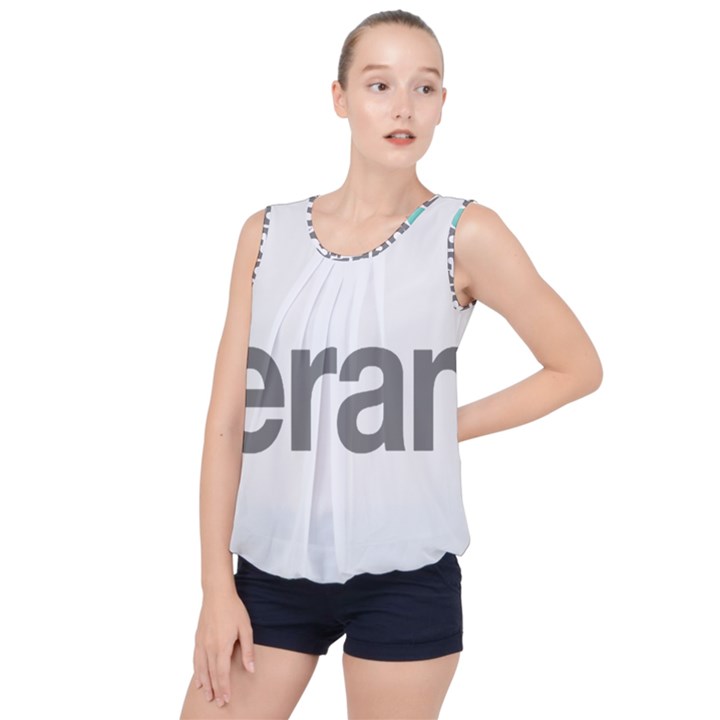 Theranos Logo Bubble Hem Chiffon Tank Top