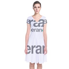 Theranos Logo Short Sleeve Front Wrap Dress