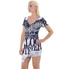 The Overlook Hotel Merch Short Sleeve Asymmetric Mini Dress by milliahood