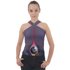 Tame Impala Cross Neck Velour Top