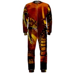 Awesome Dinosaur, Konda In The Night Onepiece Jumpsuit (men)  by FantasyWorld7