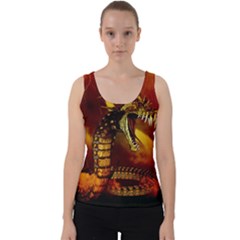 Awesome Dinosaur, Konda In The Night Velvet Tank Top by FantasyWorld7