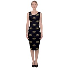 Dragon Head Motif Pattern Design Sleeveless Pencil Dress by dflcprintsclothing