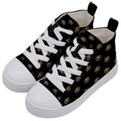 Dragon Head Motif Pattern Design Kids  Mid-top Canvas Sneakers by dflcprintsclothing