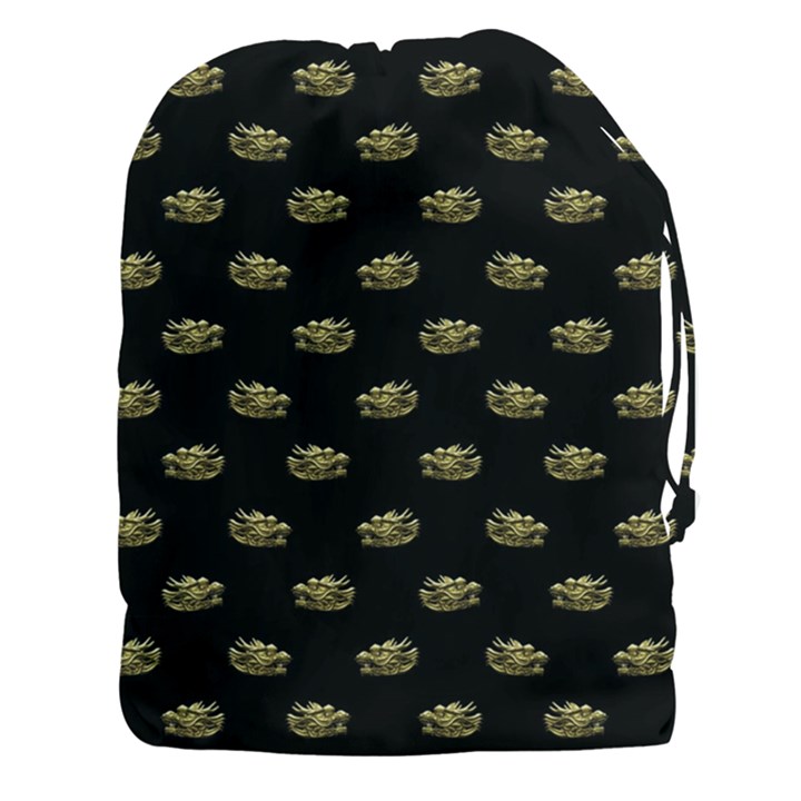 Dragon Head Motif Pattern Design Drawstring Pouch (XXXL)