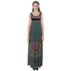 The  Only Way To Freedom And Dignity Ornate Empire Waist Maxi Dress