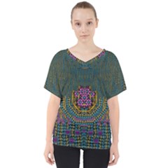 The  Only Way To Freedom And Dignity Ornate V-neck Dolman Drape Top by pepitasart