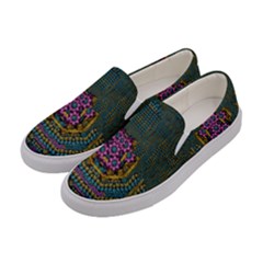 The  Only Way To Freedom And Dignity Ornate Women s Canvas Slip Ons by pepitasart