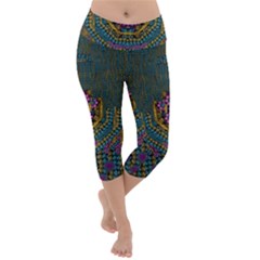 The  Only Way To Freedom And Dignity Ornate Lightweight Velour Capri Yoga Leggings by pepitasart