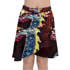 Dragon Lights Main Dragon Chiffon Wrap Front Skirt by Riverwoman