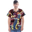 Dragon lights main dragon Men s V-Neck Scrub Top View1